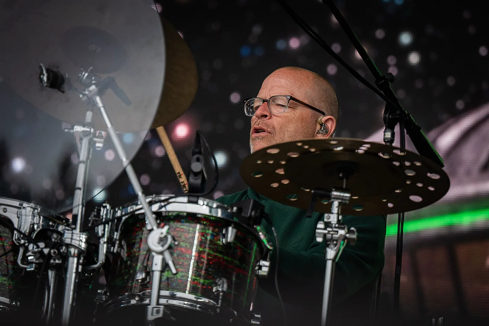 Patrick Wilson playing drums