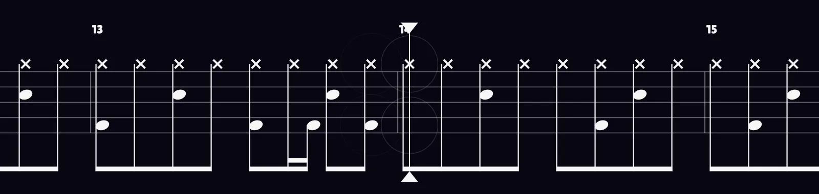 1996 by The Wombats as drum notation in DRUMY