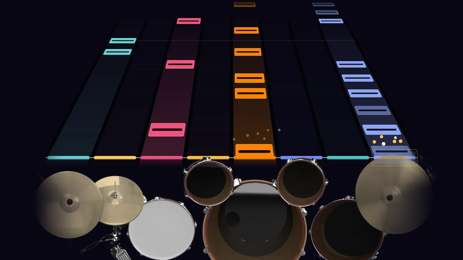 2 Minutes To Midnight by Iron Maiden in DRUMY: the chorus falling in Beatfall