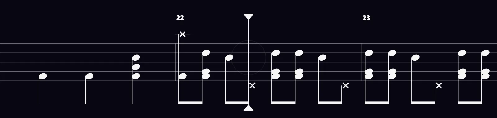 21 Guns by Green Day as drum notation in DRUMY