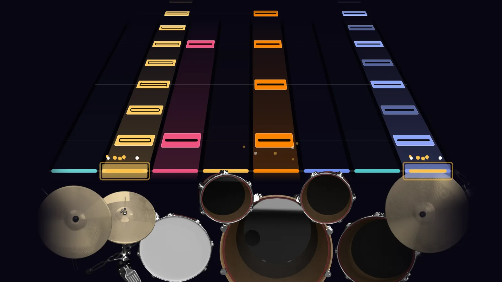 Assassin by Muse in DRUMY: the chorus falling in Beatfall