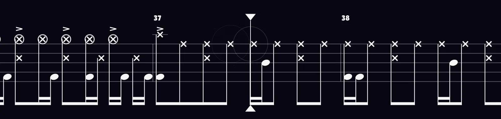 Be Quiet And Drive (Far Away) by Deftones as drum notation in DRUMY