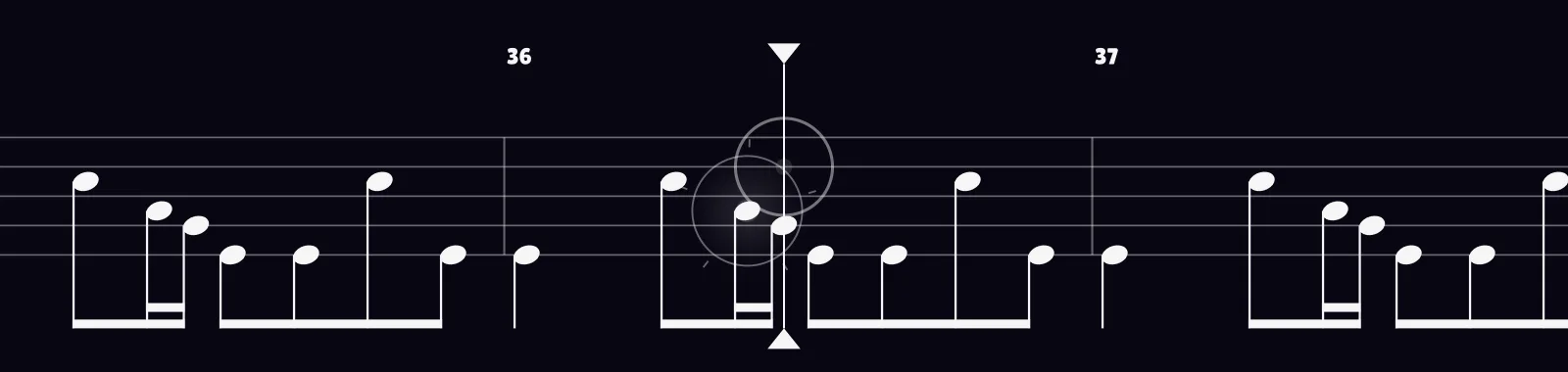 Big Log by Robert Plant as drum notation in DRUMY