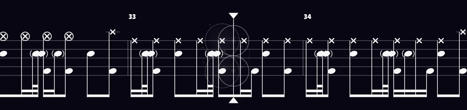 Black by Pearl Jam as drum notation in DRUMY