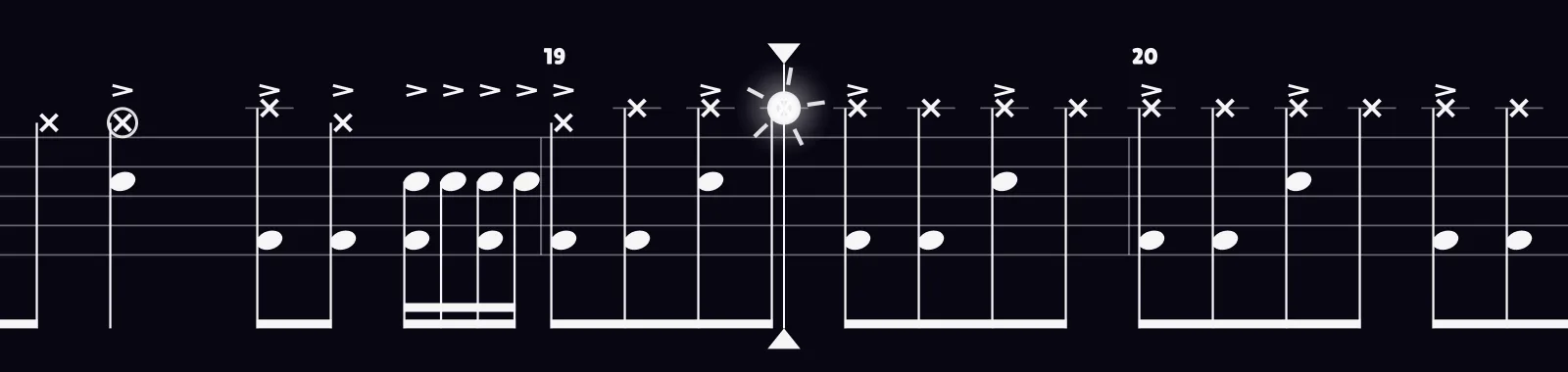 Boulevard Of Broken Dreams by Green Day as drum notation in DRUMY