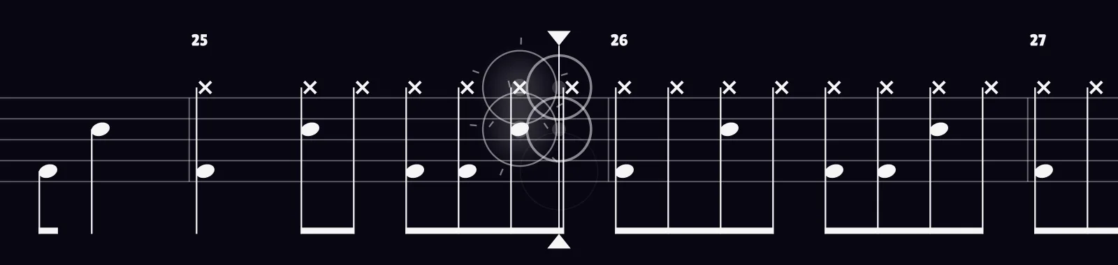 Breaking The Law by Judas Priest as drum notation in DRUMY