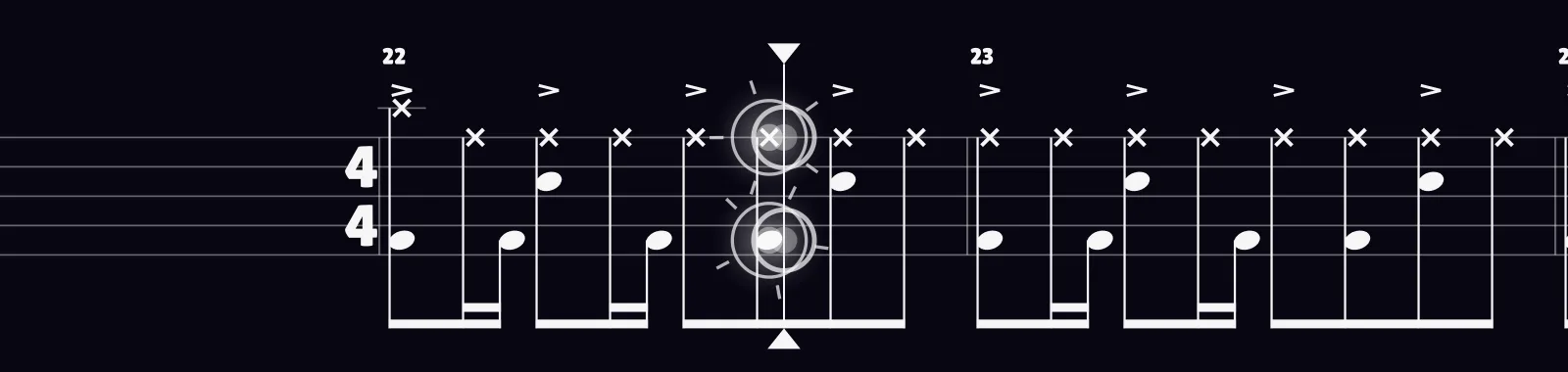 Bring Me To Life by Evanescence as drum notation in DRUMY