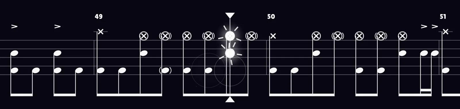 Come As You Are by Nirvana as drum notation in DRUMY