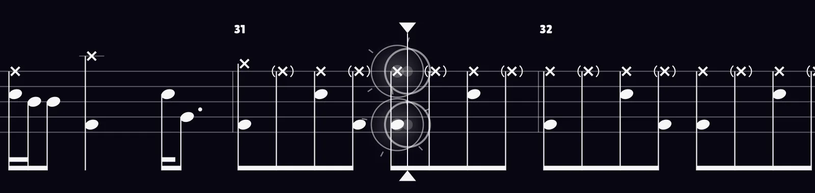 Comfortably Numb by Pink Floyd as drum notation in DRUMY