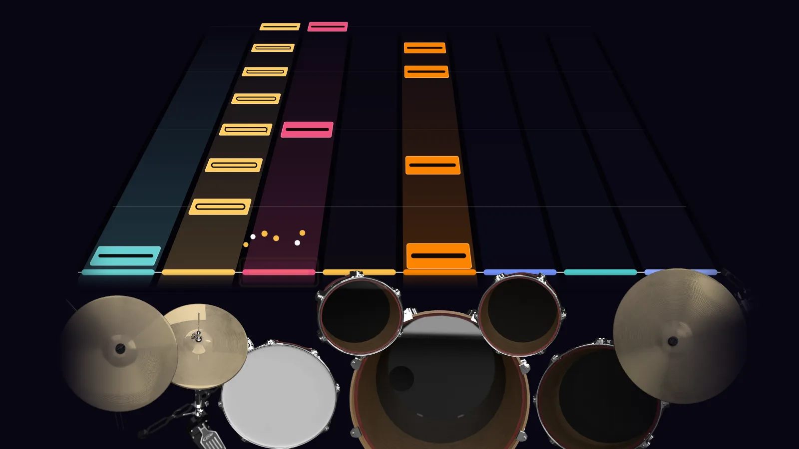 Crazy Train by Ozzy Osbourne in DRUMY: the chorus falling in Beatfall