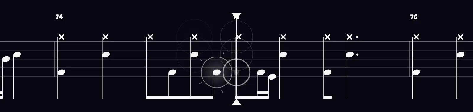 Creeping Death by Metallica as drum notation in DRUMY
