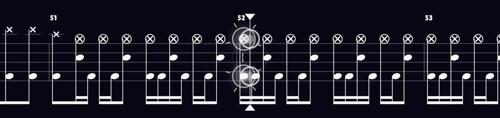 Domination by Pantera as drum notation in DRUMY