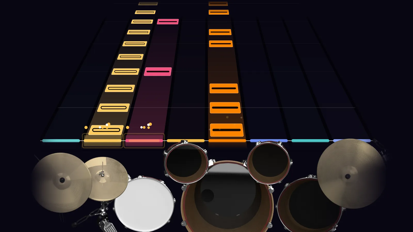 Don't Stop Me Now by Queen in DRUMY: the chorus falling in Beatfall