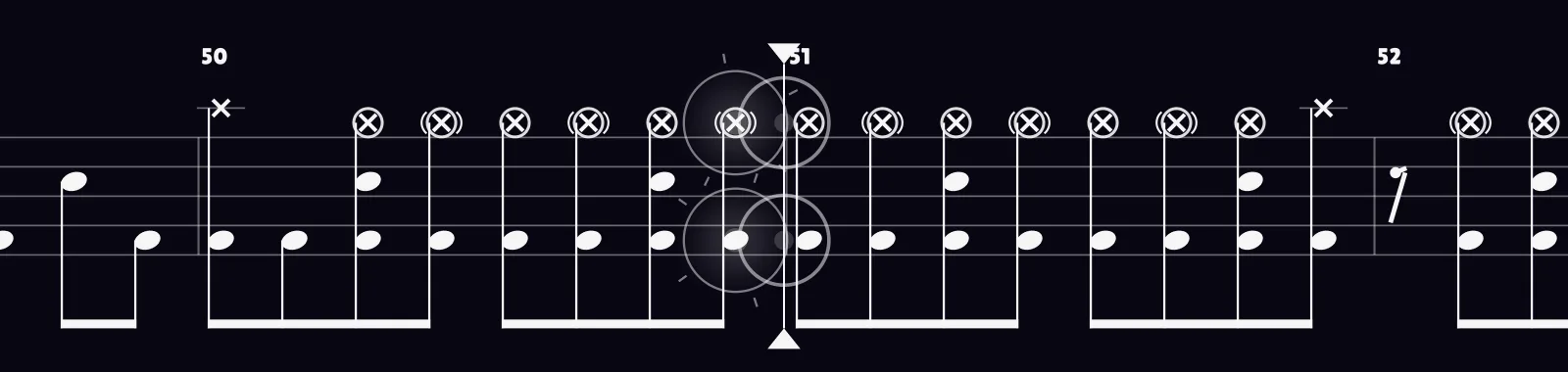 Duality by Slipknot as drum notation in DRUMY