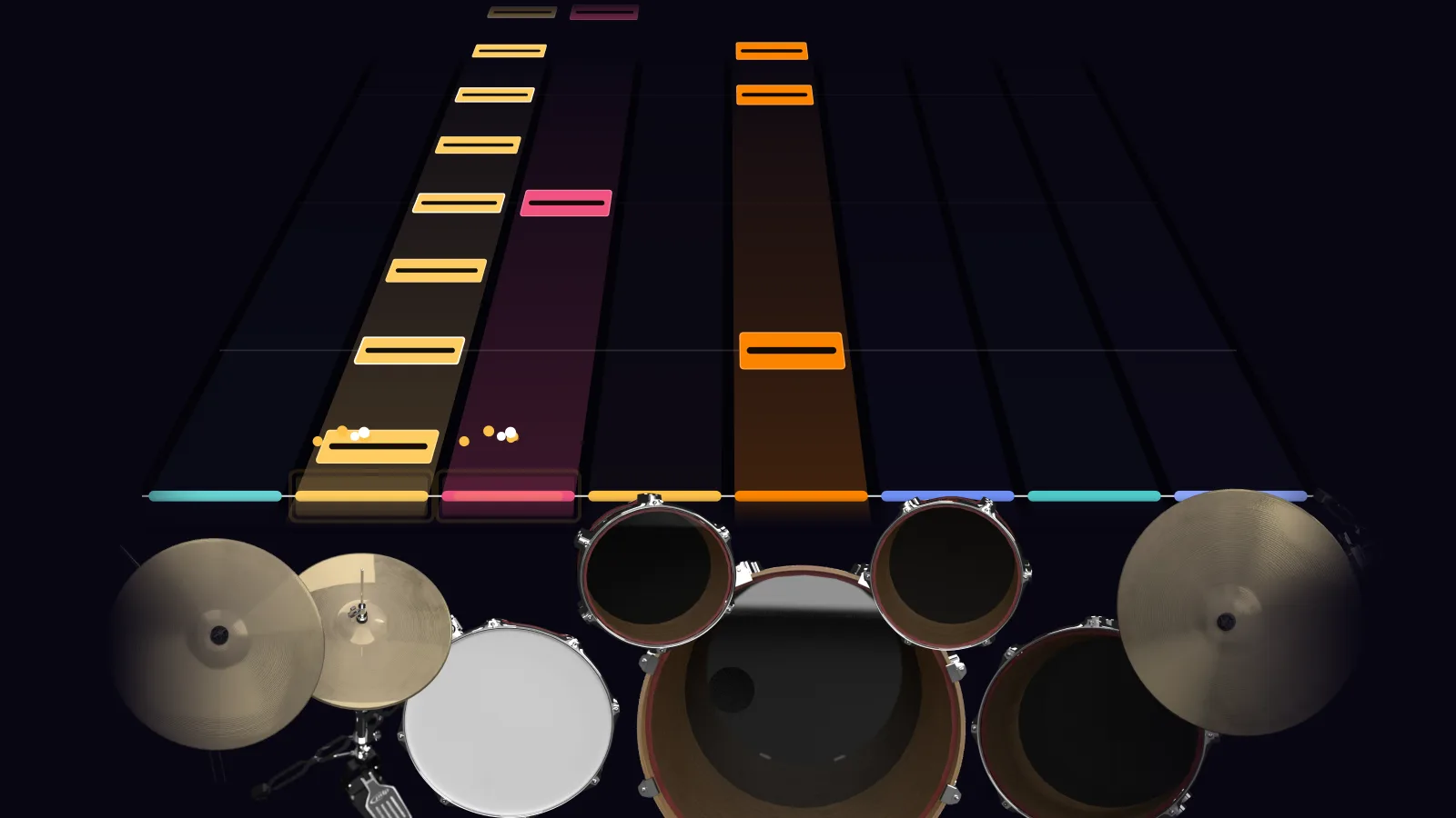 Enter Sandman by Metallica in DRUMY: the chorus falling in Beatfall