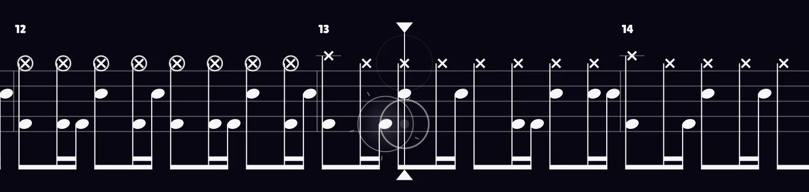 Every 1's a Winner 98 BPM by Ty Segall as drum notation in DRUMY
