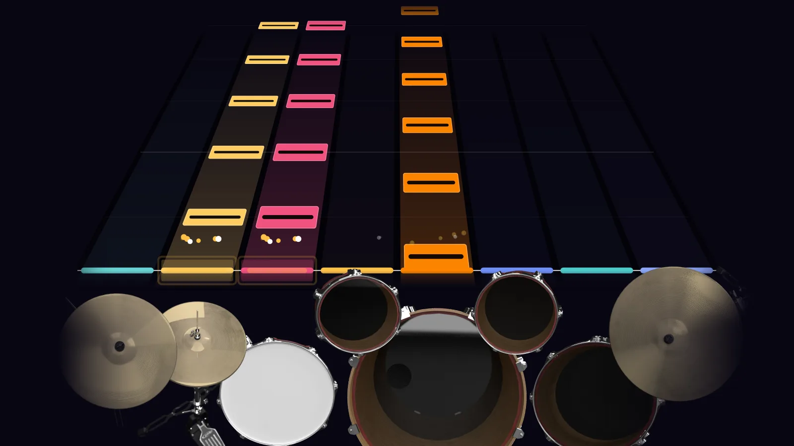 Five Magics by Megadeth in DRUMY: the chorus falling in Beatfall