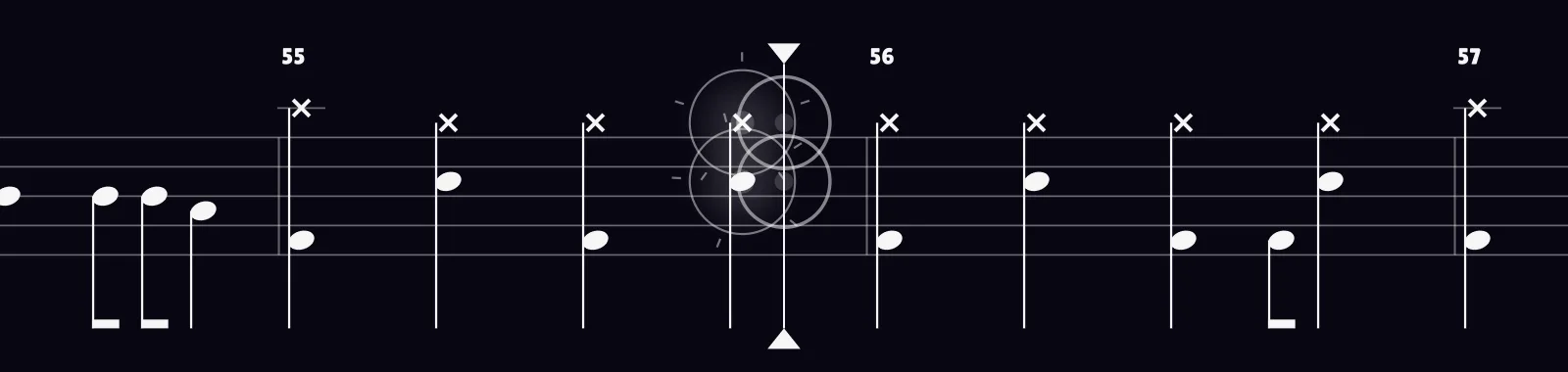 For Whom The Bell Tolls by Metallica as drum notation in DRUMY