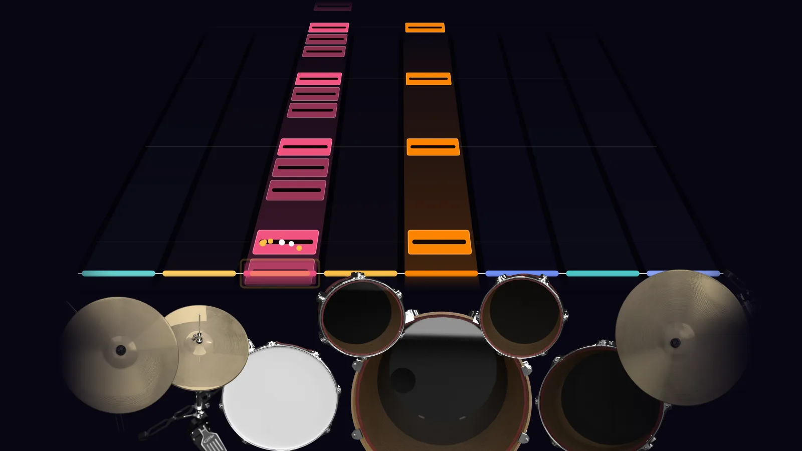 Get Back by The Beatles in DRUMY: the chorus falling in Beatfall