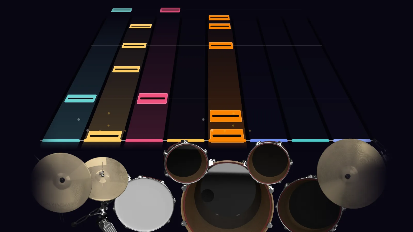 Harvester of Sorrow by Metallica in DRUMY: the chorus falling in Beatfall