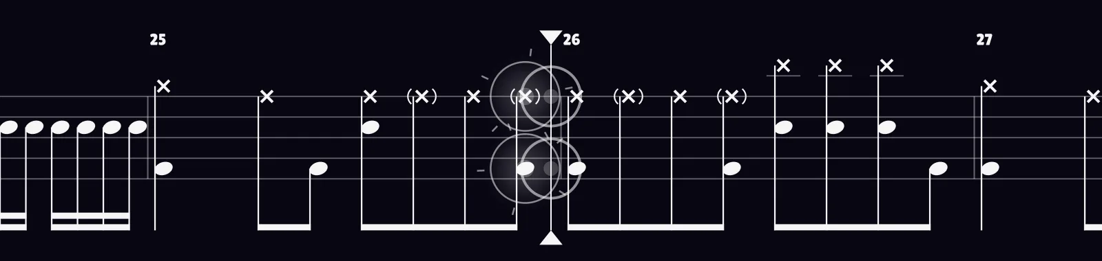 Helena by My Chemical Romance as drum notation in DRUMY