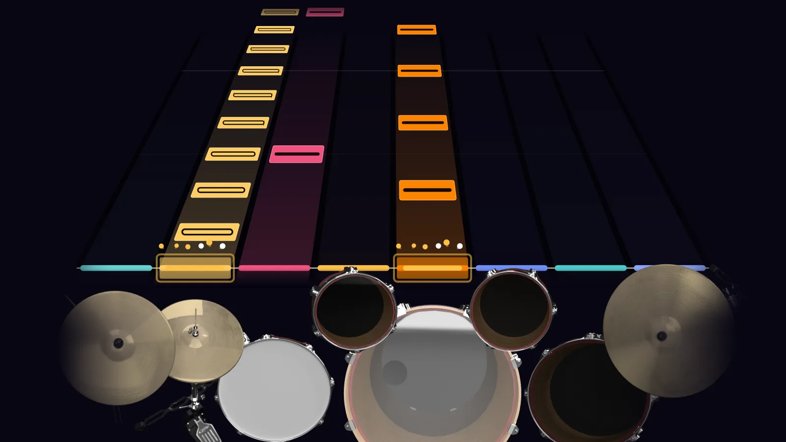 Hold the Line for Bass Players by Toto in DRUMY: a verse falling in Beatfall