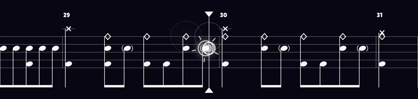 Holiday by Green Day as drum notation in DRUMY