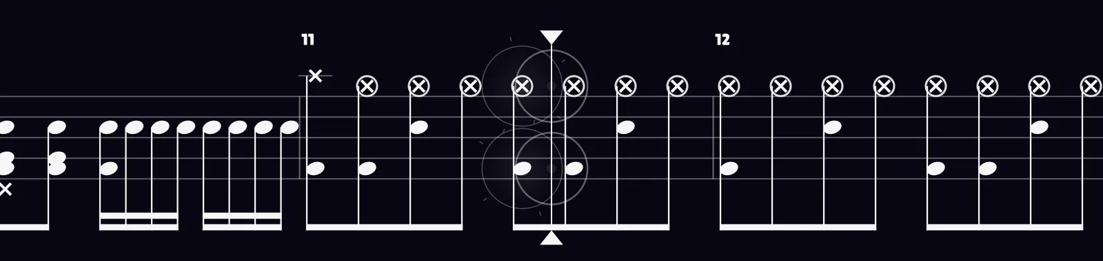 How You Remind Me by Nickelback as drum notation in DRUMY