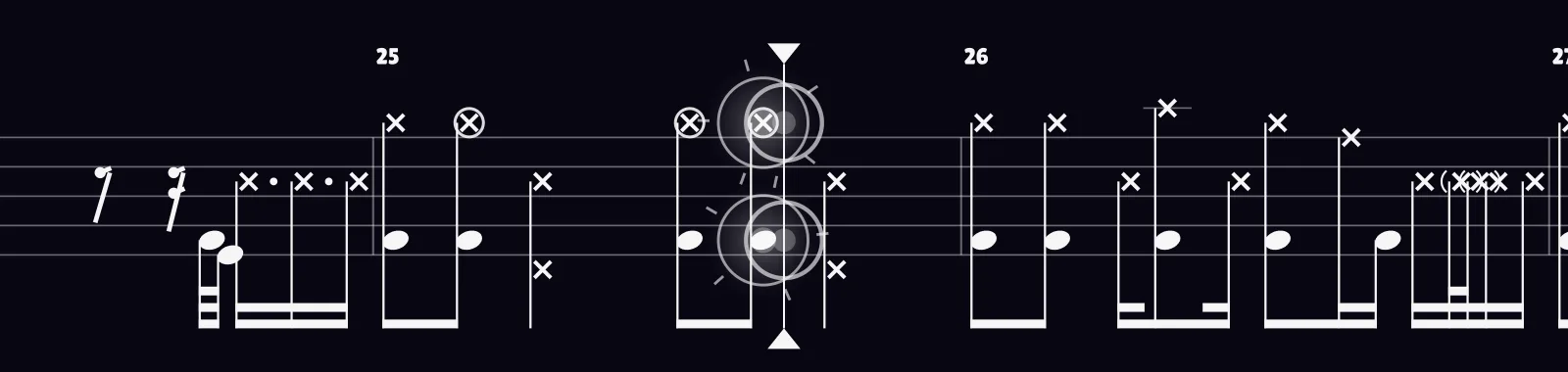 I Hate Everything About You by Three Days Grace as drum notation in DRUMY