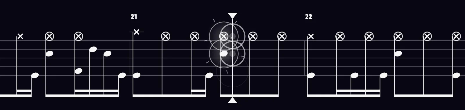 Iris by Goo Goo Dolls as drum notation in DRUMY