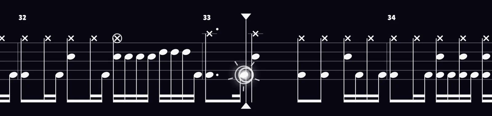 Iron Man by Black Sabbath as drum notation in DRUMY