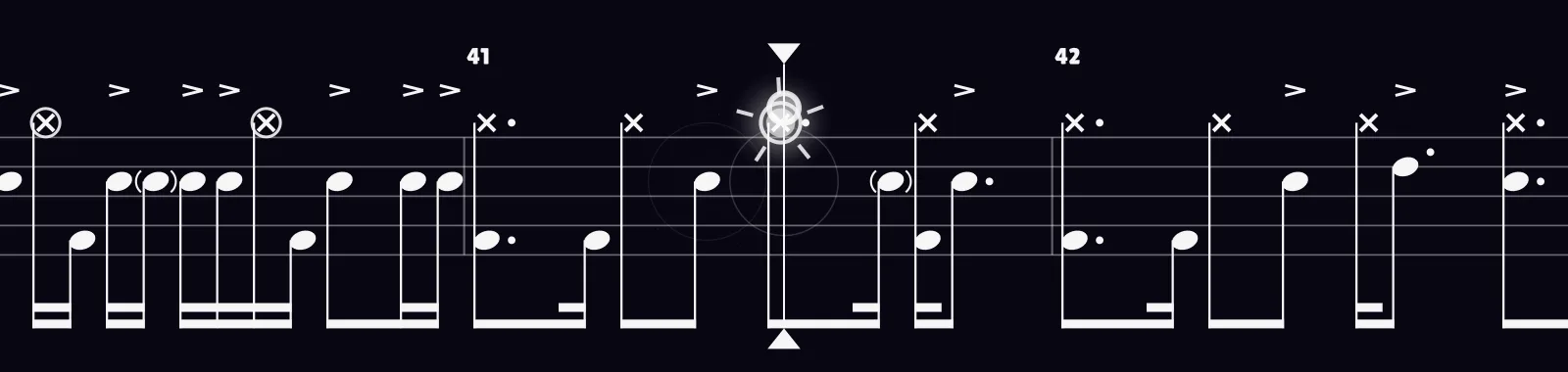Knife Prty by Deftones as drum notation in DRUMY