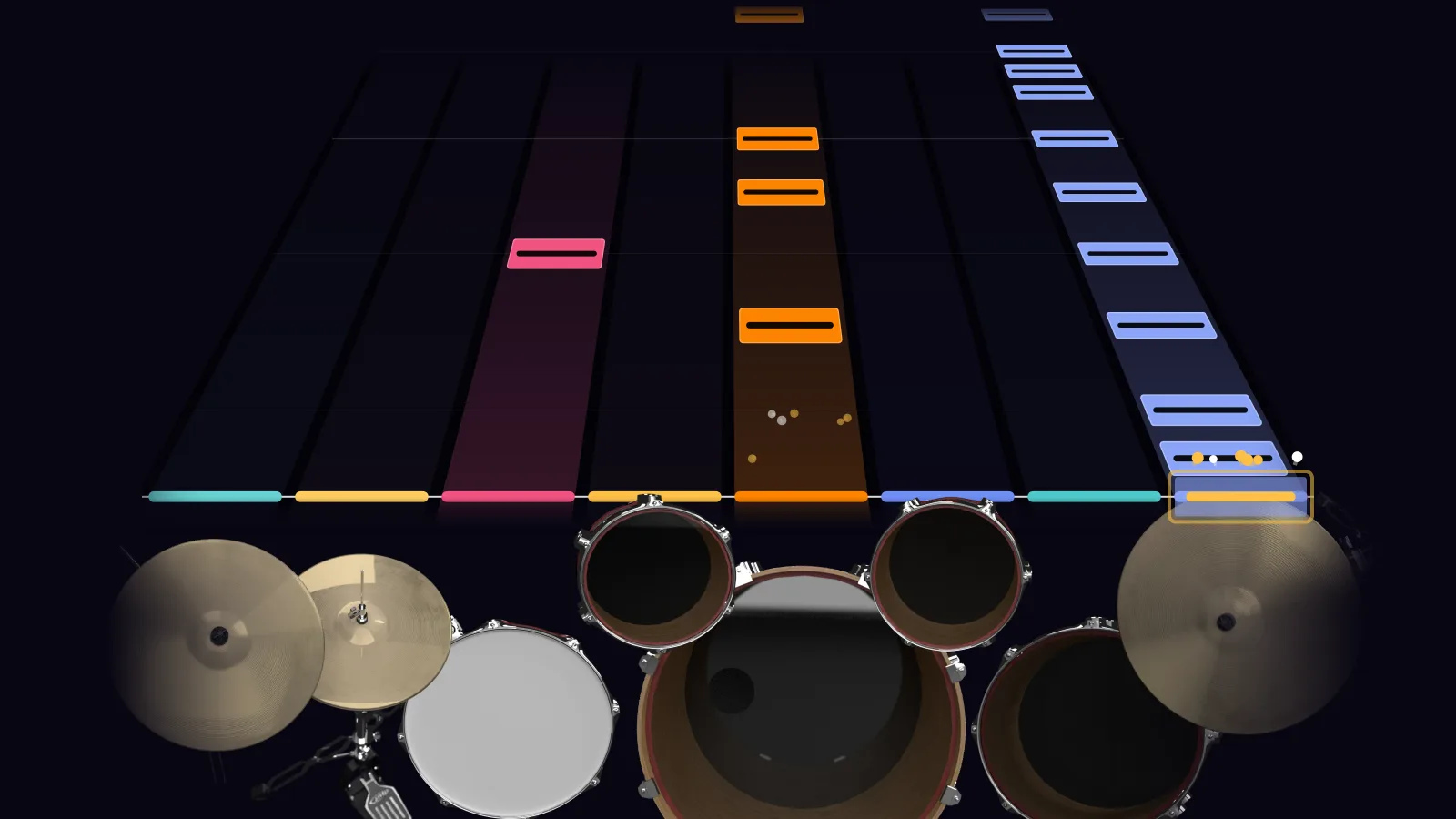 Limelight by Rush in DRUMY: the chorus falling in Beatfall
