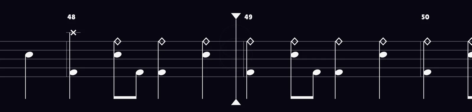 Livin' On A Prayer by Bon Jovi as drum notation in DRUMY