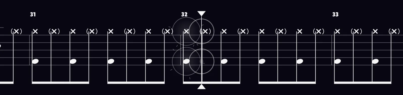 Locked Out Of Heaven by Bruno Mars as drum notation in DRUMY