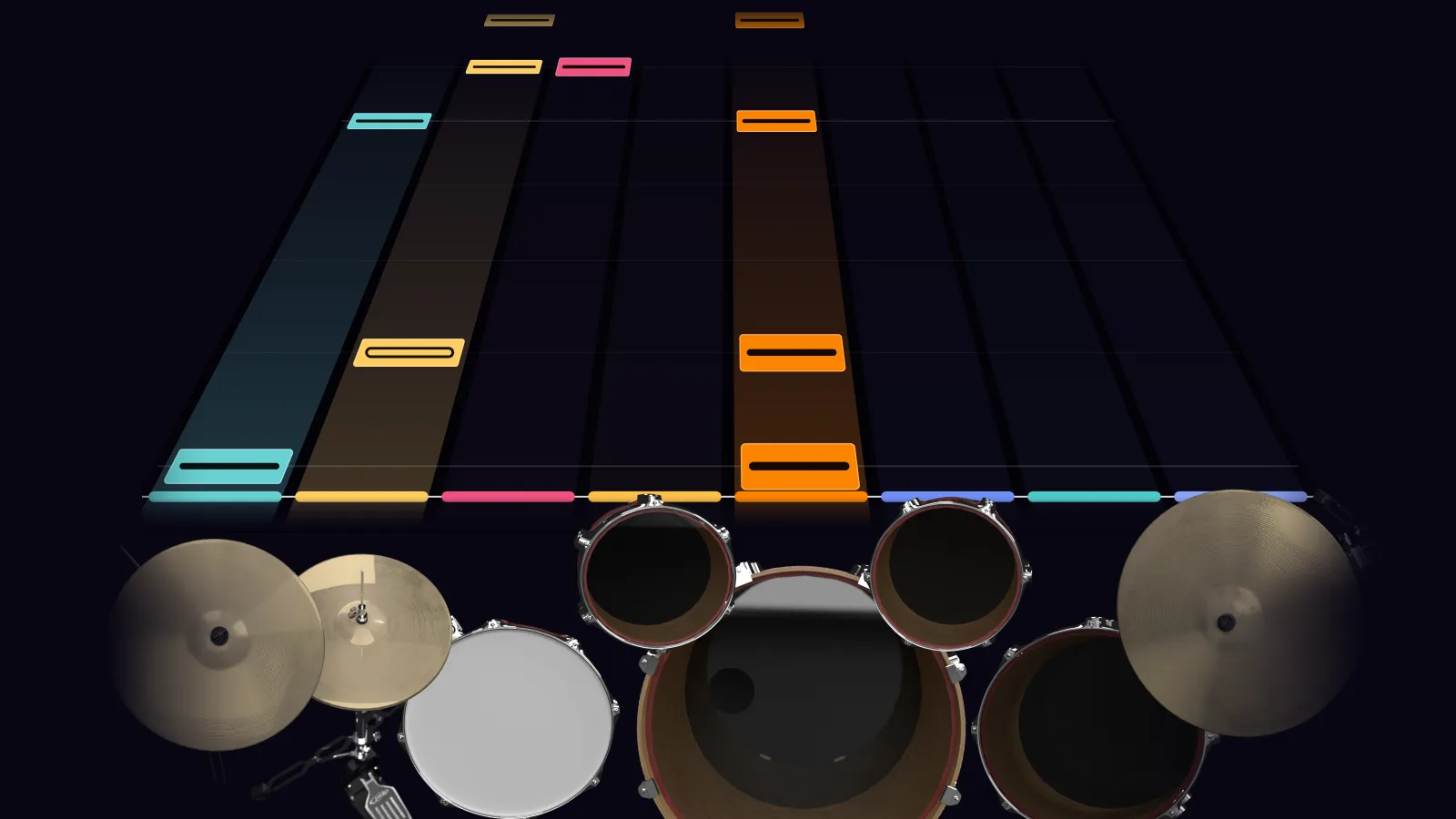 Master of Puppets by Metallica in DRUMY: the chorus falling in Beatfall