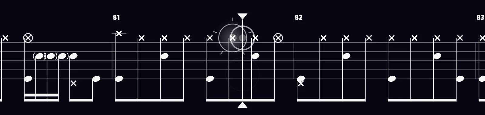 Money For Nothing by Dire Straits as drum notation in DRUMY