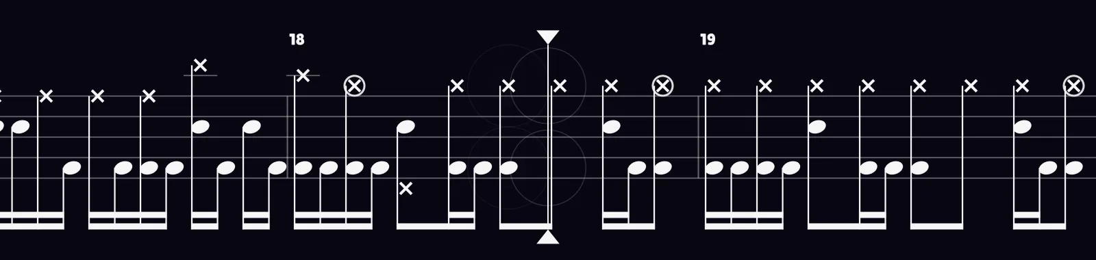 Moon Baby by Godsmack as drum notation in DRUMY