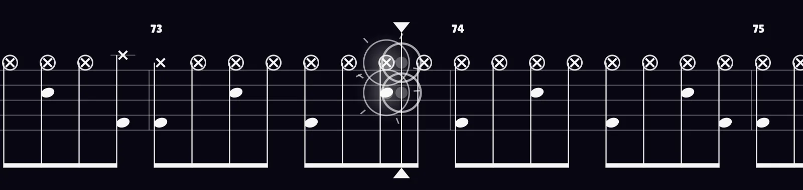 Orion by Metallica as drum notation in DRUMY