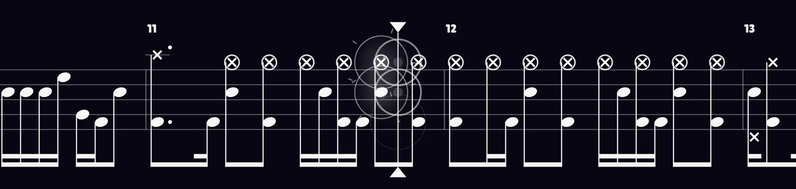 R U Mine? by Arctic Monkeys as drum notation in DRUMY