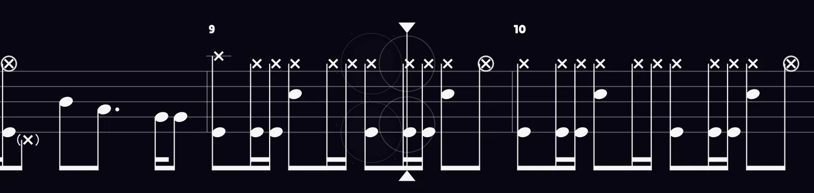 Rime Of The Ancient Mariner by Iron Maiden as drum notation in DRUMY