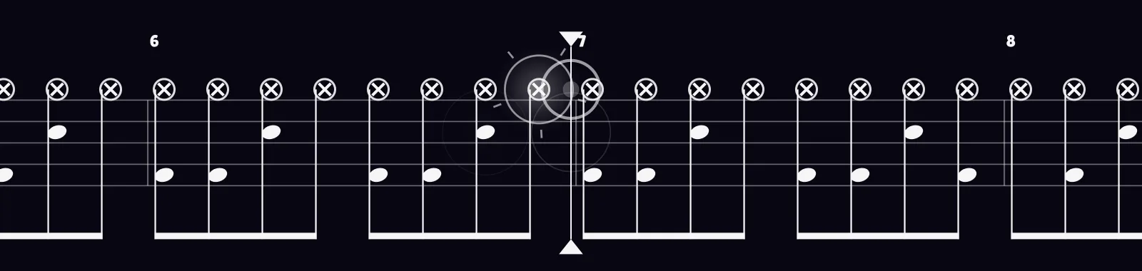 Rock And Roll by Led Zeppelin as drum notation in DRUMY