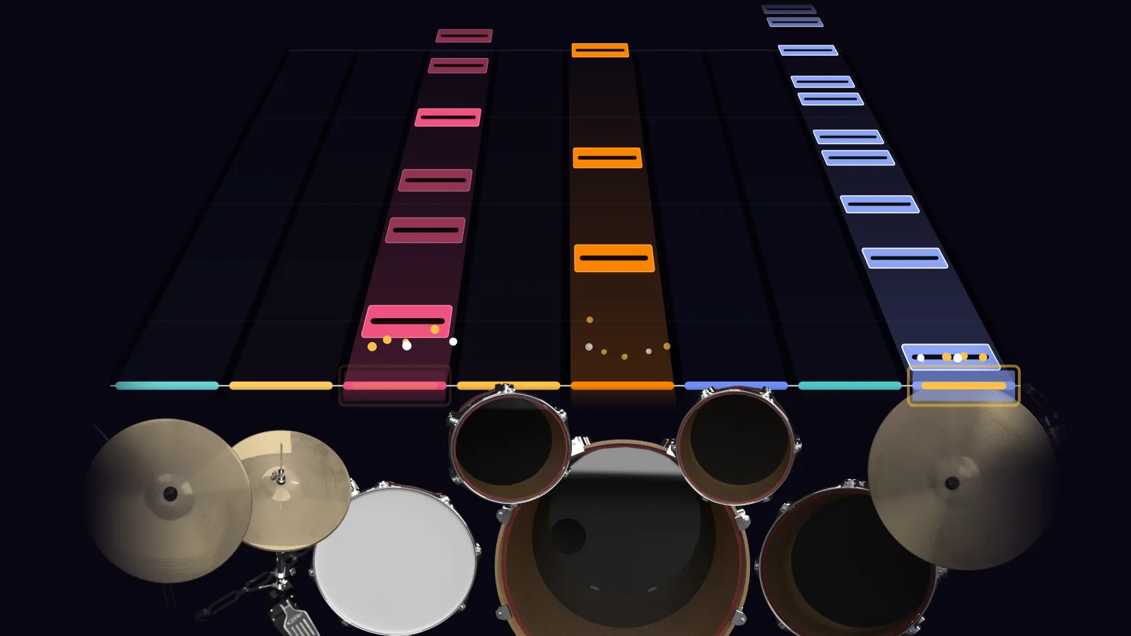 Rope by Foo Fighters in DRUMY: the chorus falling in Beatfall