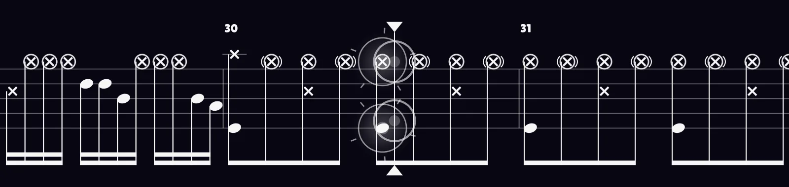 Sad But True by Metallica as drum notation in DRUMY