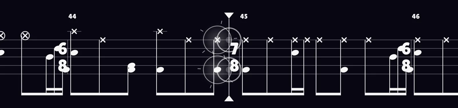 Schism by Tool as drum notation in DRUMY