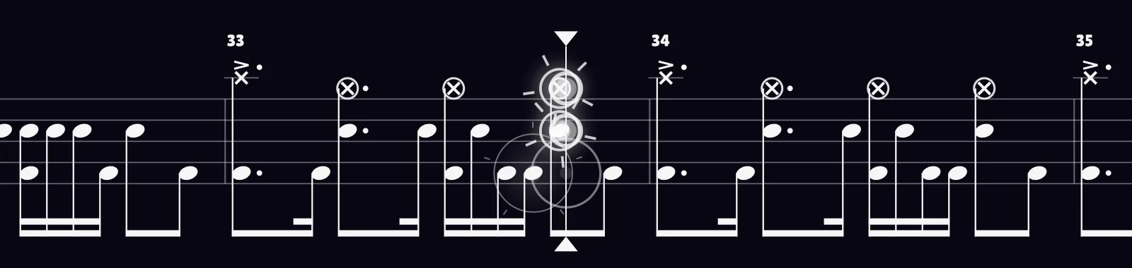 Smells Like Teen Spirit by Nirvana as drum notation in DRUMY