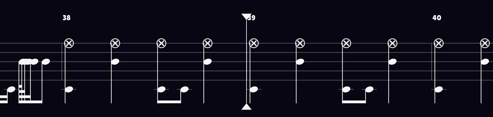 Somebody Save Me by Cinderella as drum notation in DRUMY