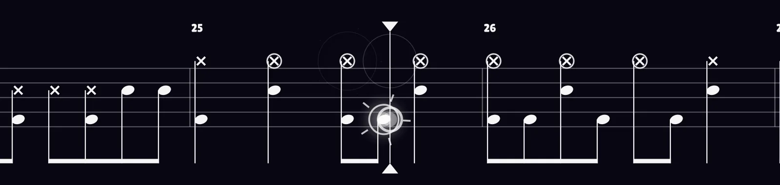 Song 2 by Blur as drum notation in DRUMY