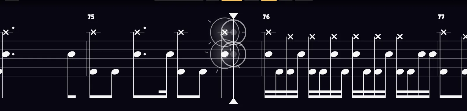 Song For The Dead by Queens of the Stone Age as drum notation in DRUMY