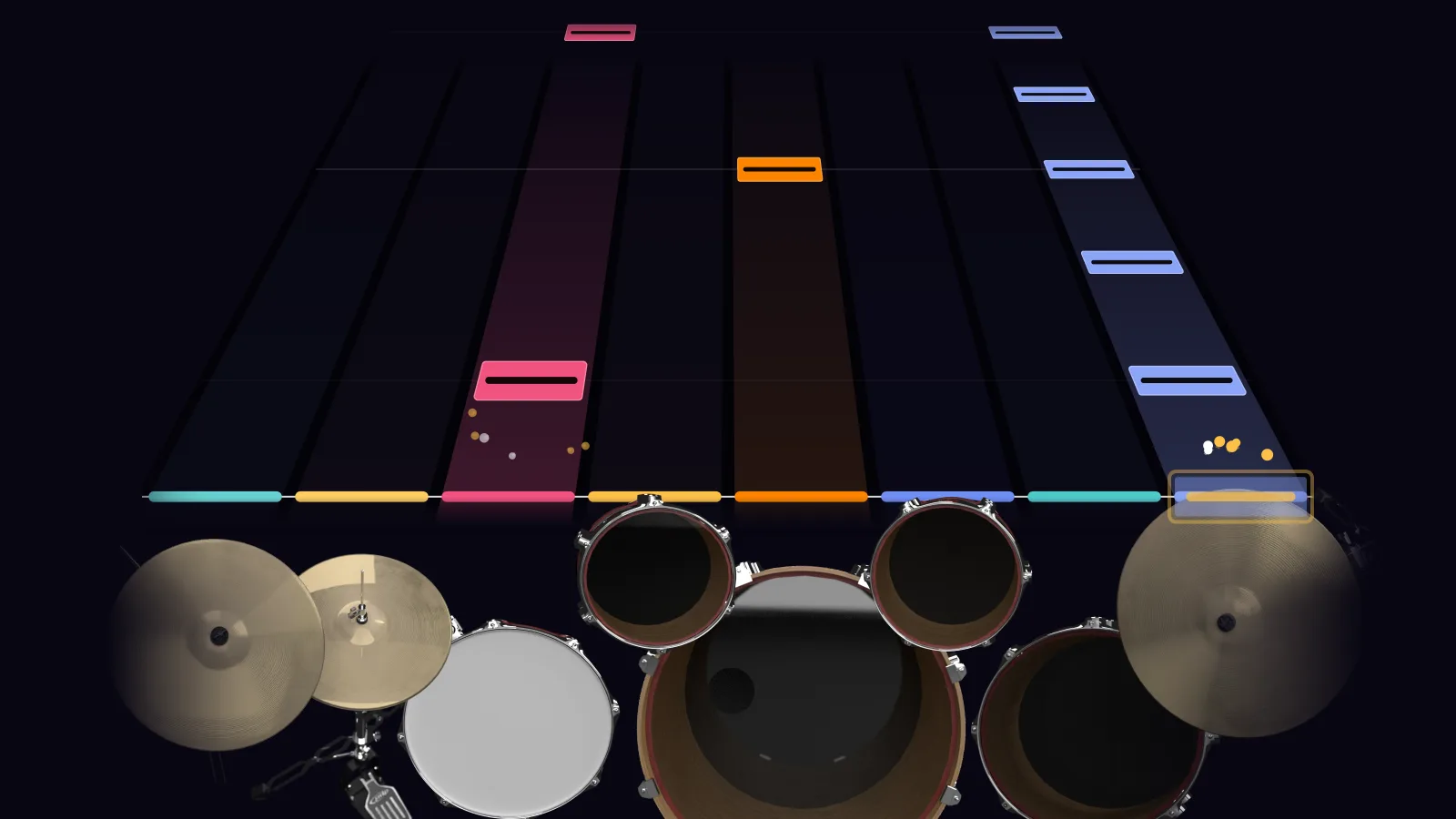 Space Dementia by Muse in DRUMY: the chorus falling in Beatfall